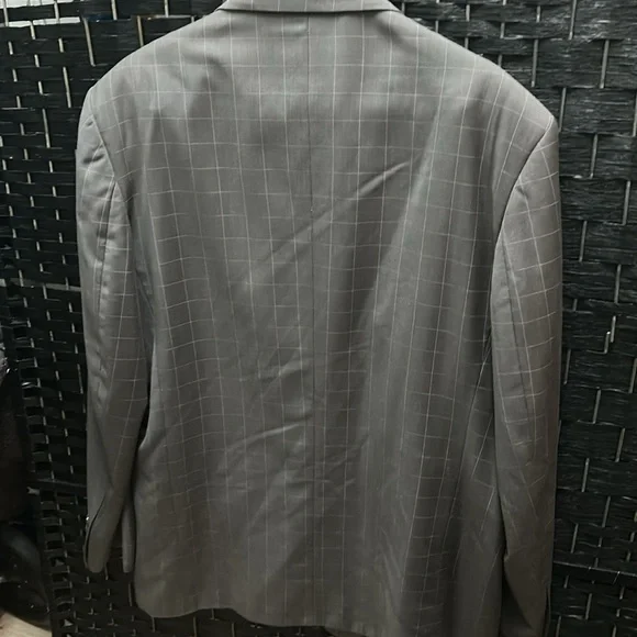 Men's Gray Checkered Suit